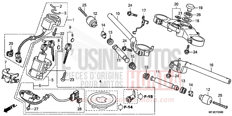 ROHRGRIFF/OBERE BRUECKE von CBR600RR ABS GRAPHITE BLACK (NHB01) von 2012